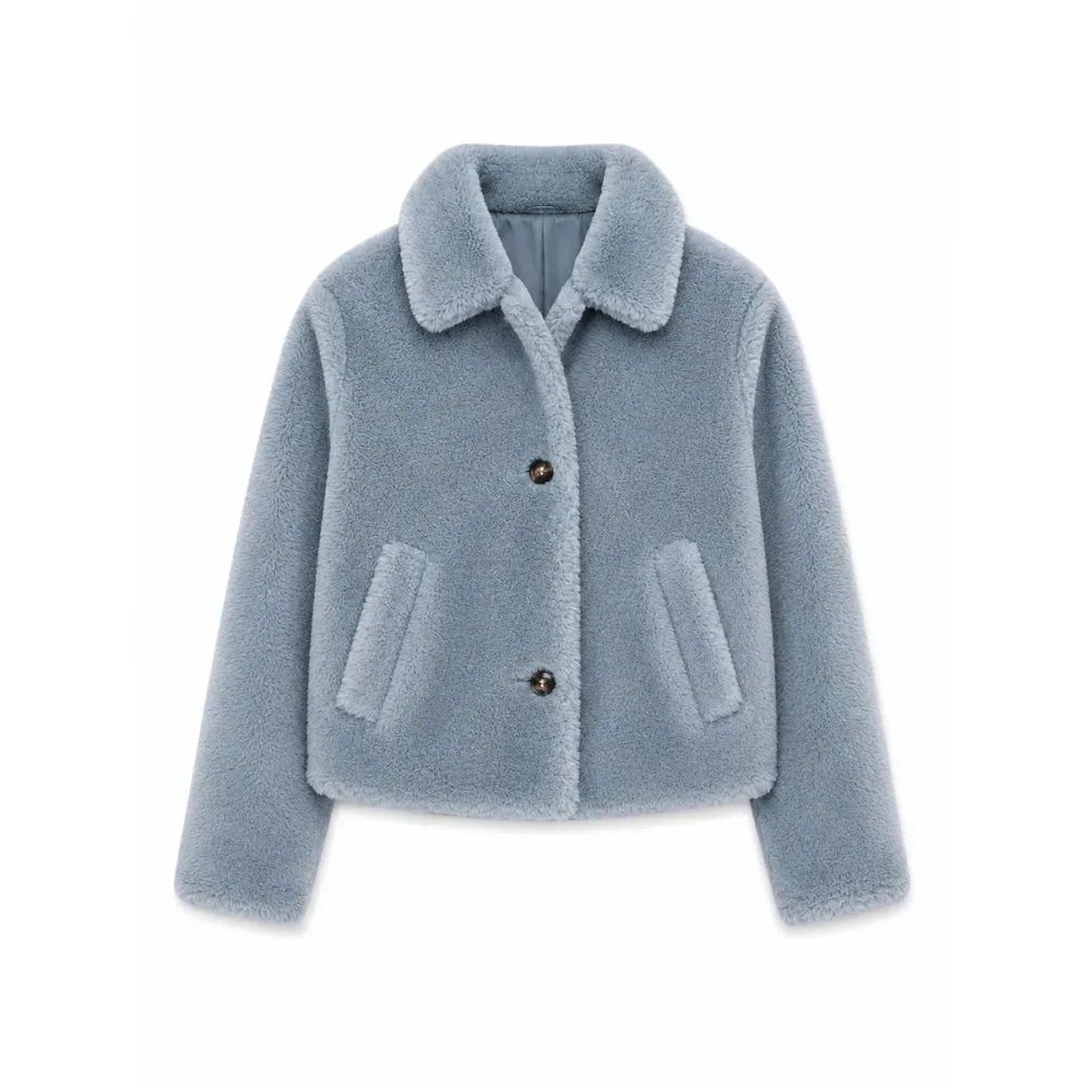 Mazine Damen Faux-Fur Button Jacke