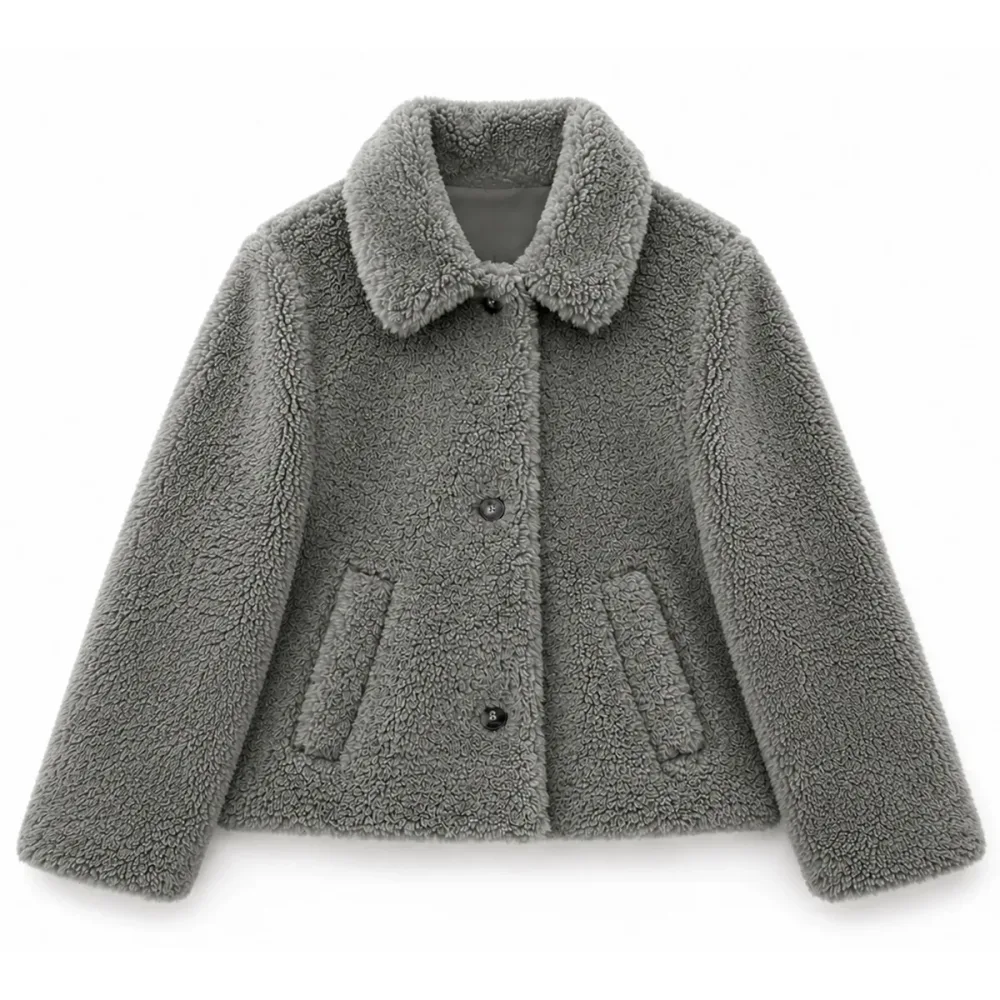 Mazine Damen Faux-Fur Button Jacke