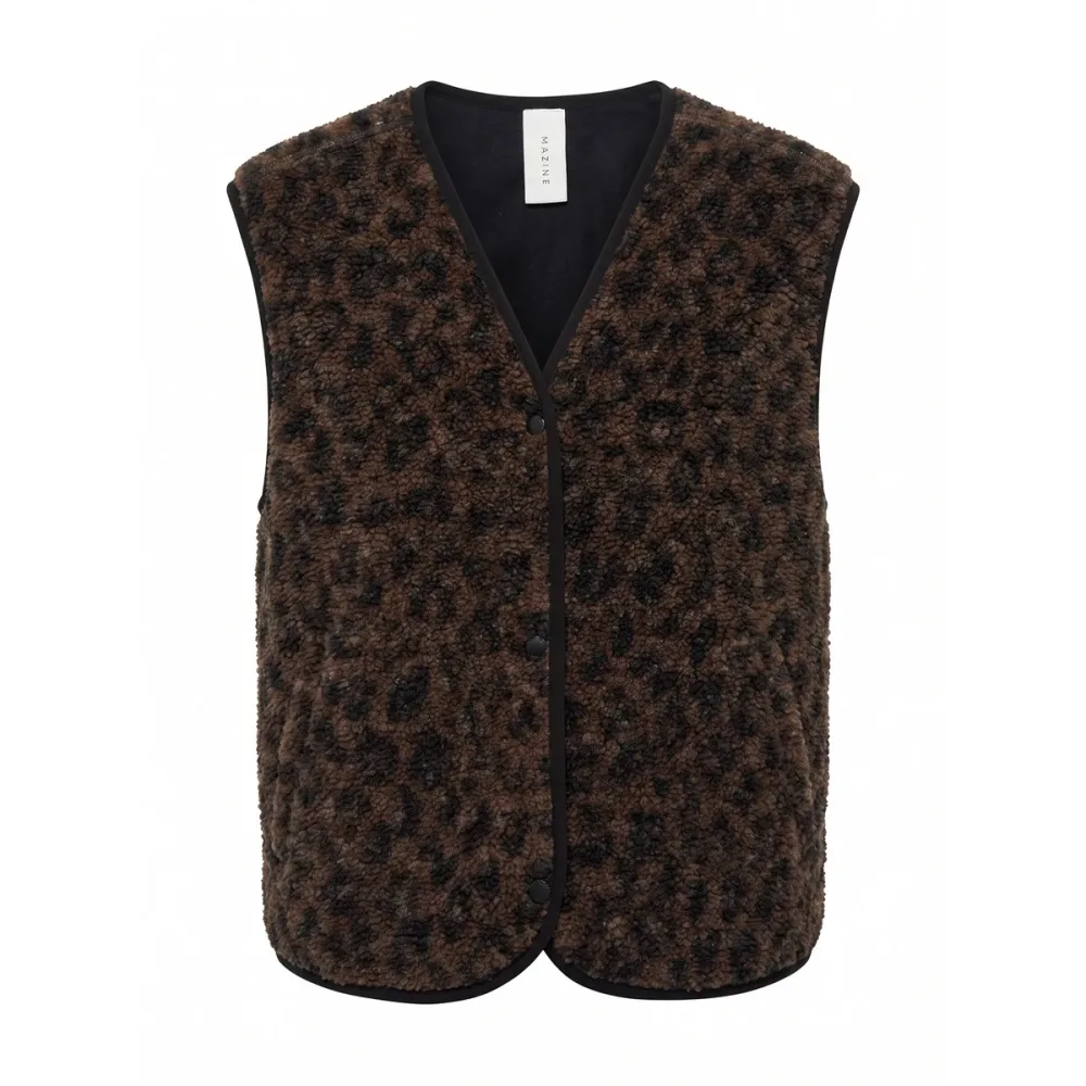 Mazine Damen Printed Sherpa Weste