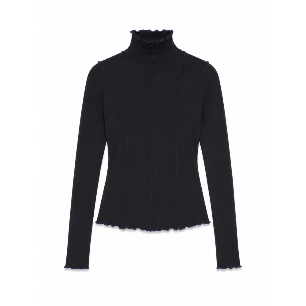 Mazine Damen Babylock Hems Turtleneck Longsleeve