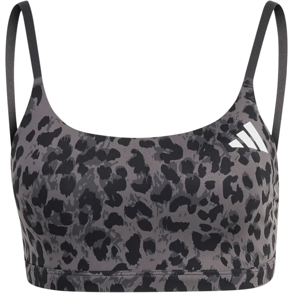 adidas Damen Optime Essentials Leopard Light Support Sport BH