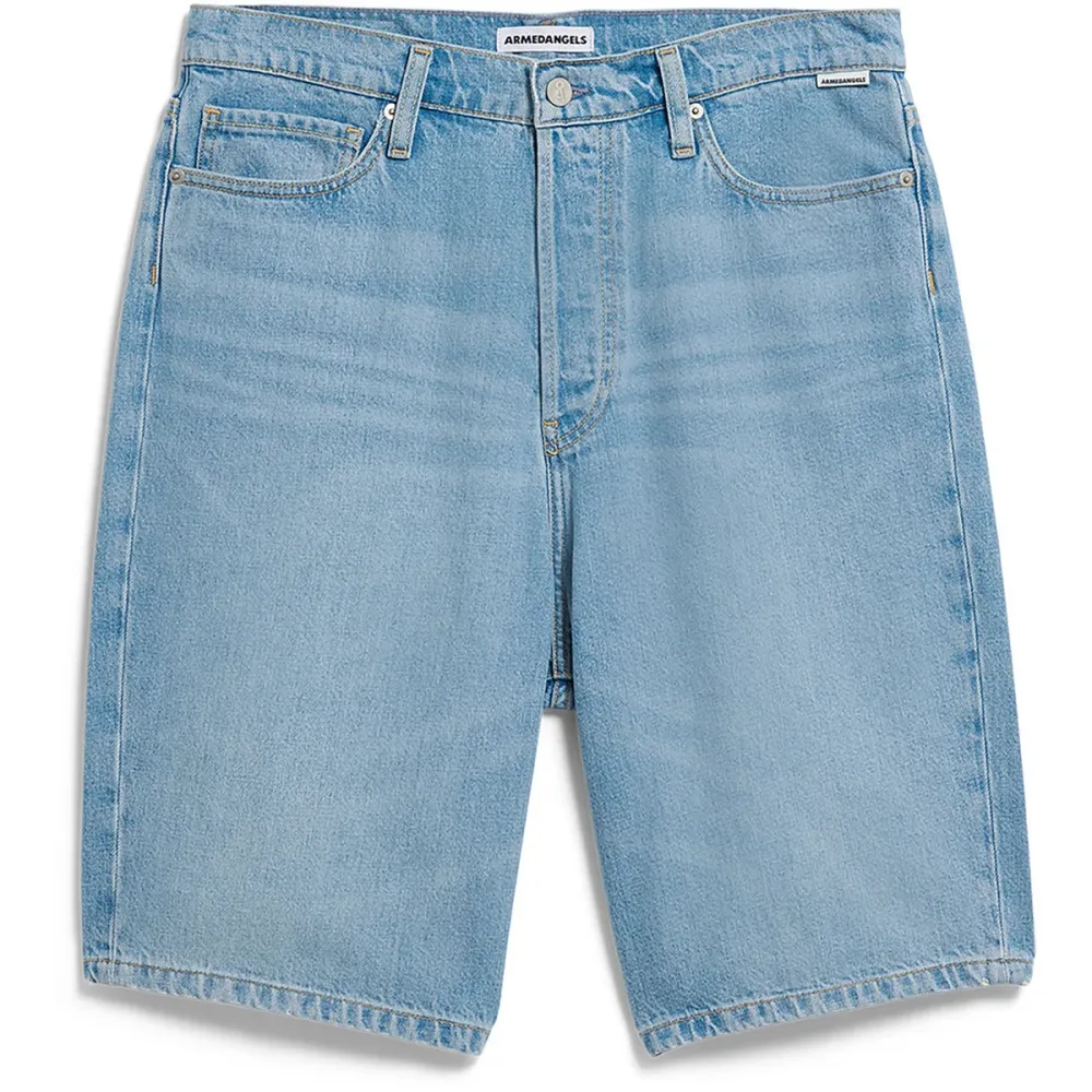 Armedangels Herren Baggy Hemp Blend Denim Shorts