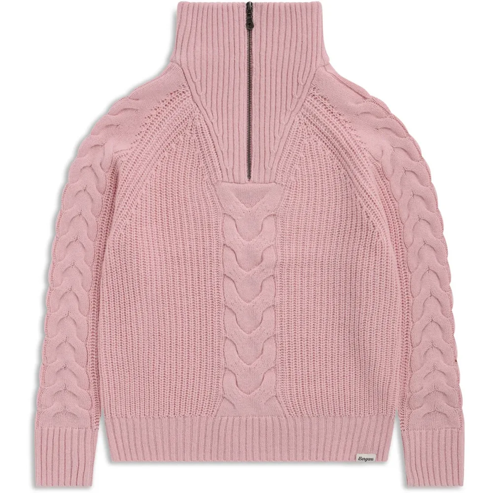 Bergans Damen Milde Knitted Wool Half Zip Pullover