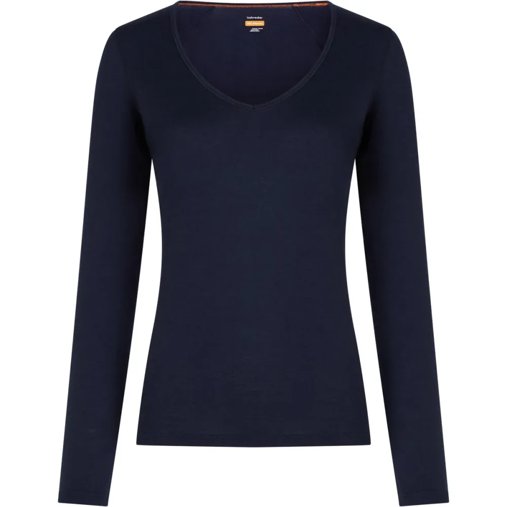 Icebreaker Damen Merino 200 Oasis V Neck Longsleeve