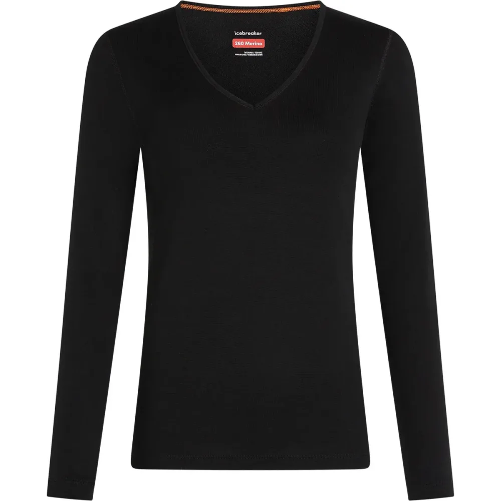 Icebreaker Damen Merino 260 Oasis V Neck Longsleeve