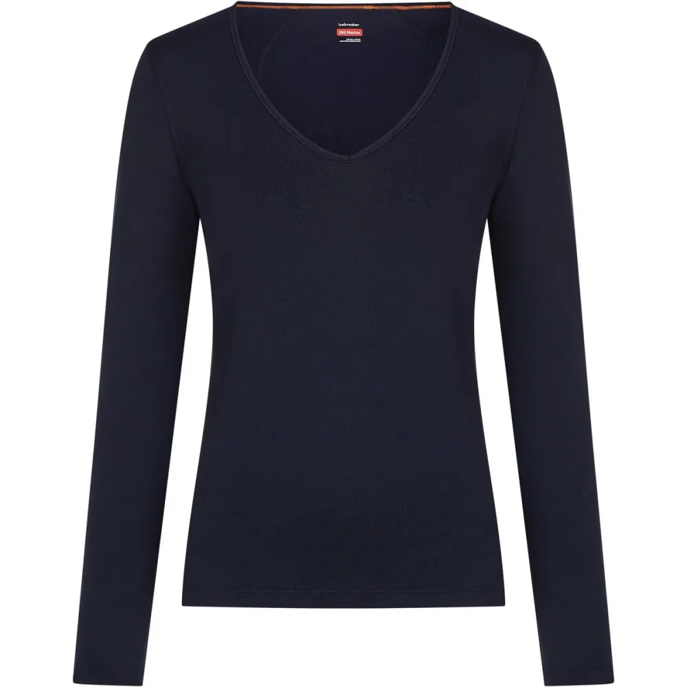 Icebreaker Damen Merino 260 Oasis V Neck Longsleeve
