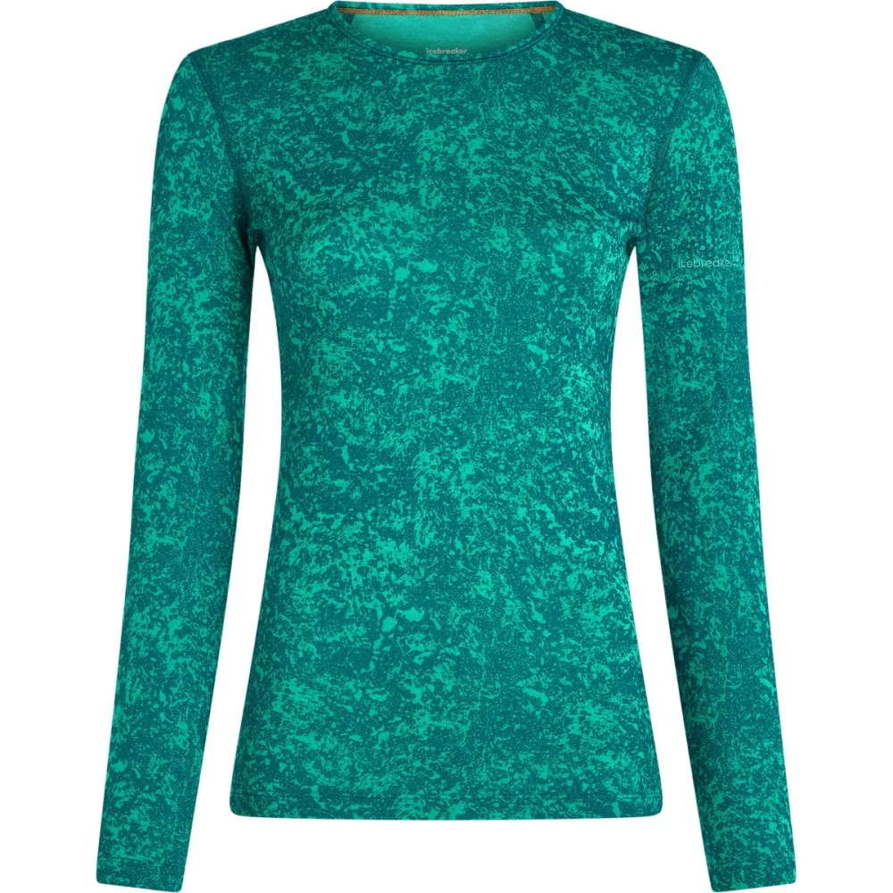 Icebreaker Damen Merino 200 Oasis Moss Bloom AOP Longsleeve
