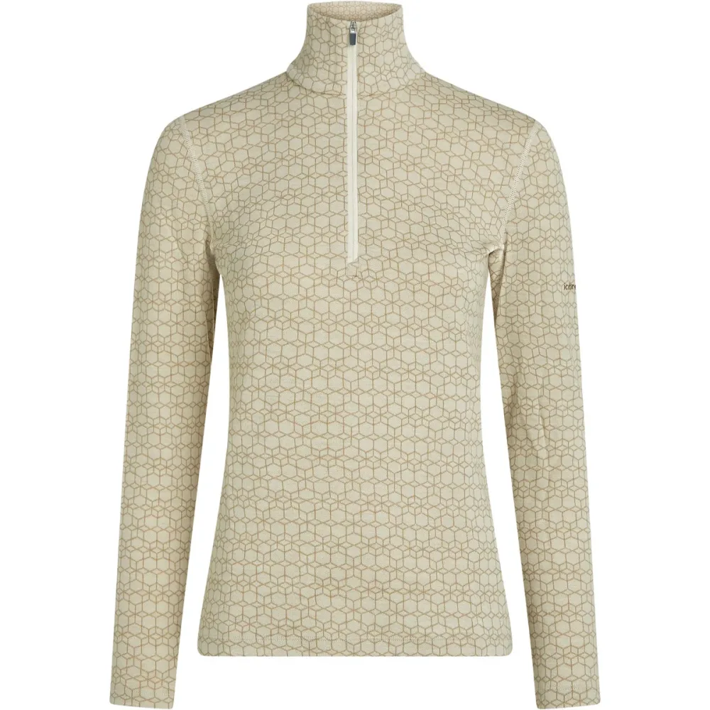 Icebreaker Damen 260 Oasis Vertex Alpine Geo Half Zip Longsleeve