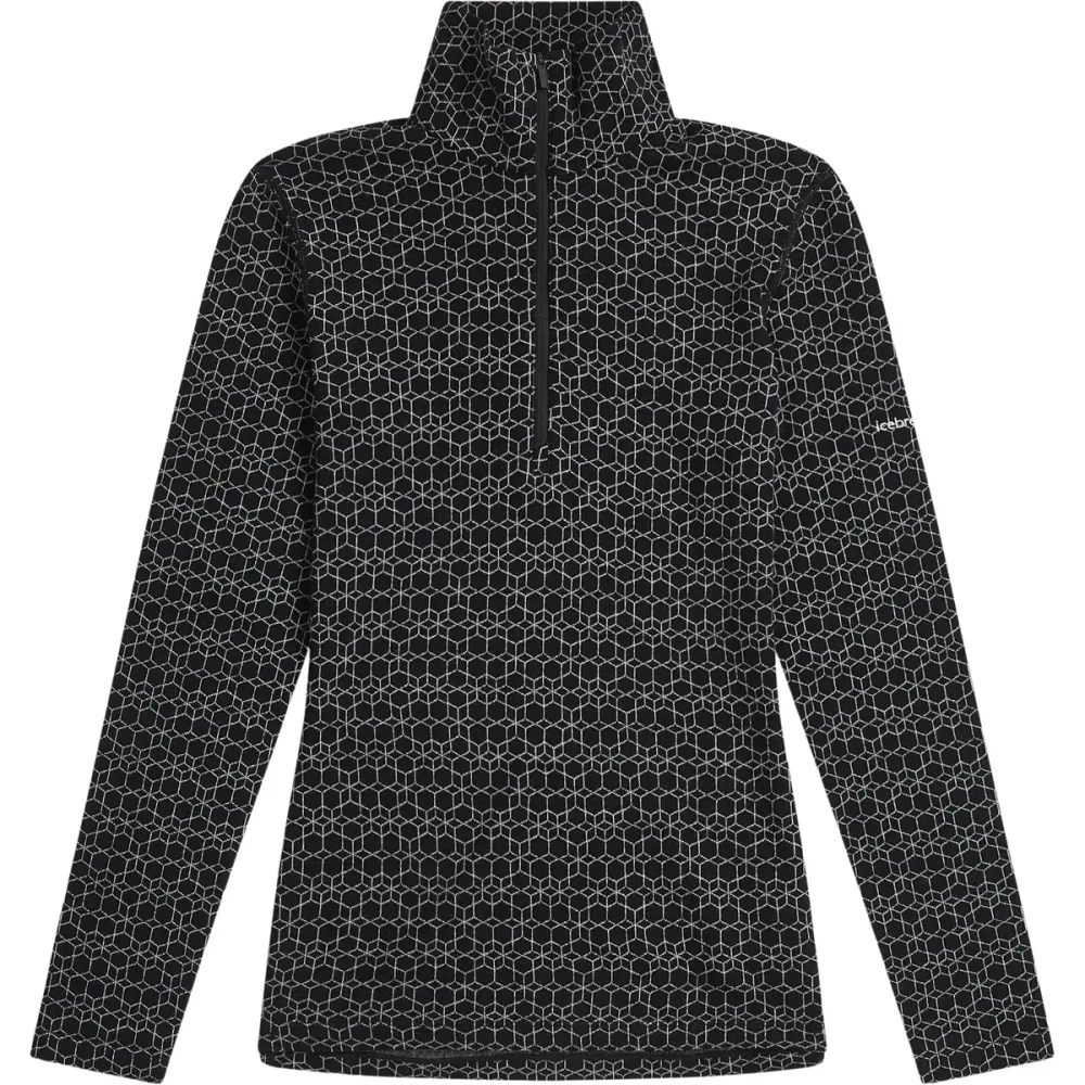 Icebreaker Damen 260 Oasis Vertex Alpine Geo Half Zip Longsleeve