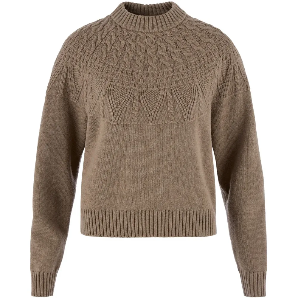 Fjällräven Damen Övik Solid Jacquard Knit Pullover