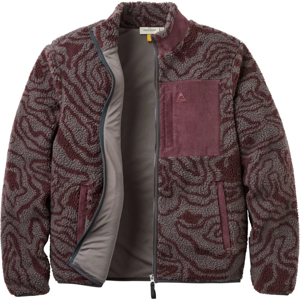Passenger Herren Trekker 2.0 Deep-Pile Sherpa Fleece Jacke