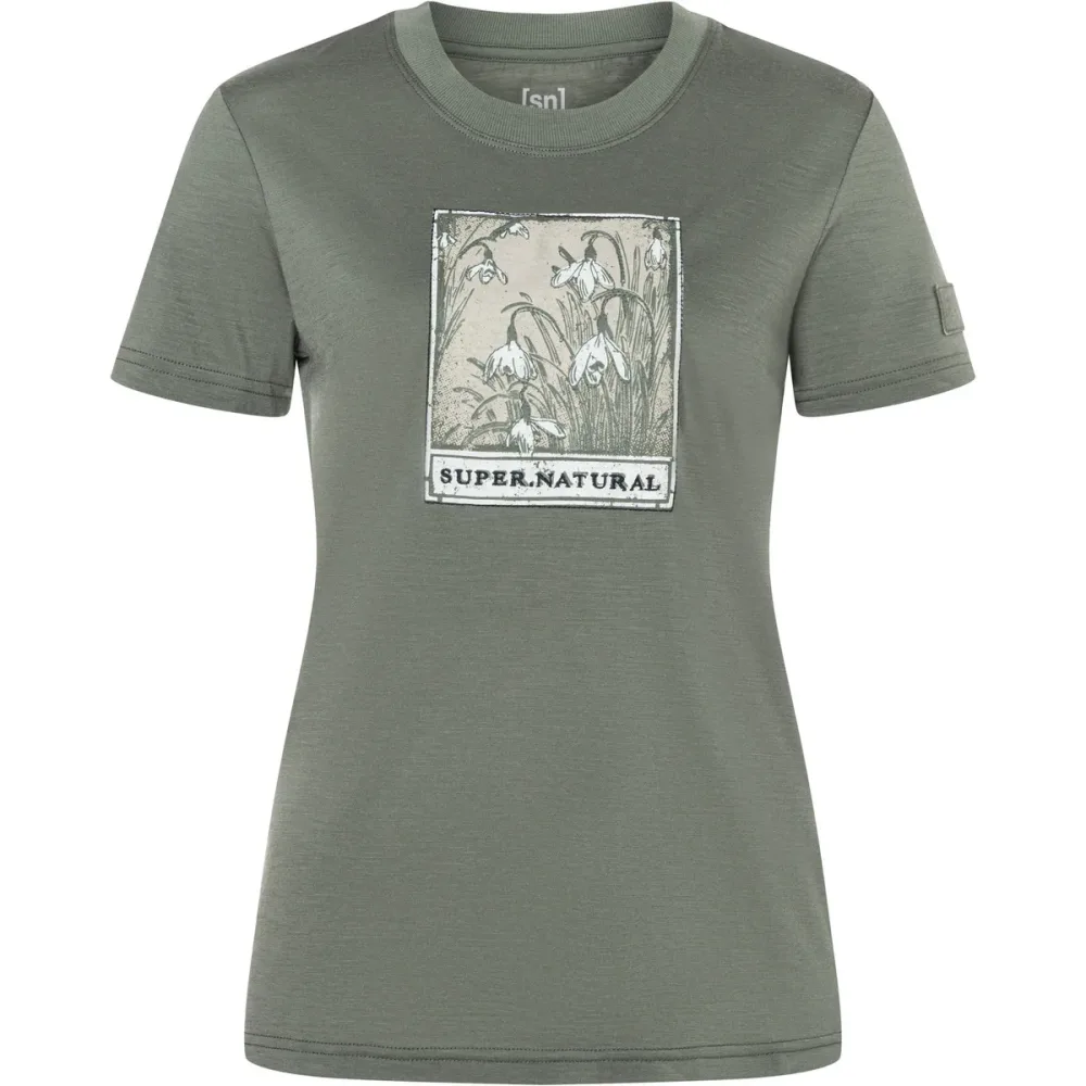 Super.Natural Damen Snow Drops Bio J T-Shirt