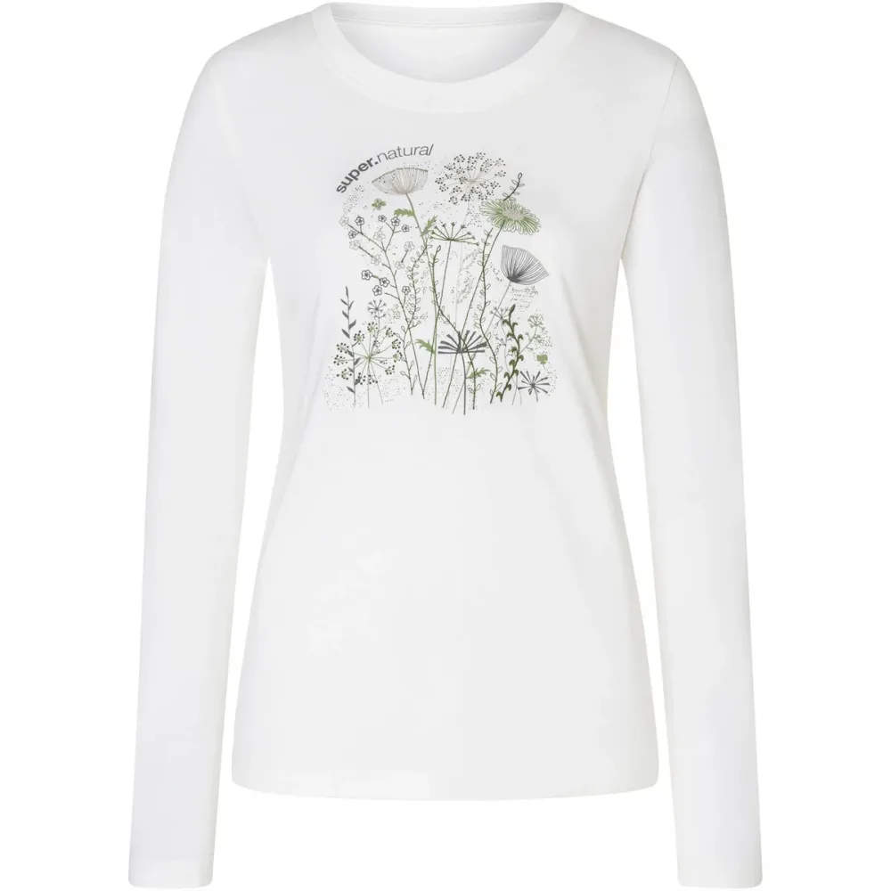 Super.Natural Damen Rock Flowers Bio C Longsleeve