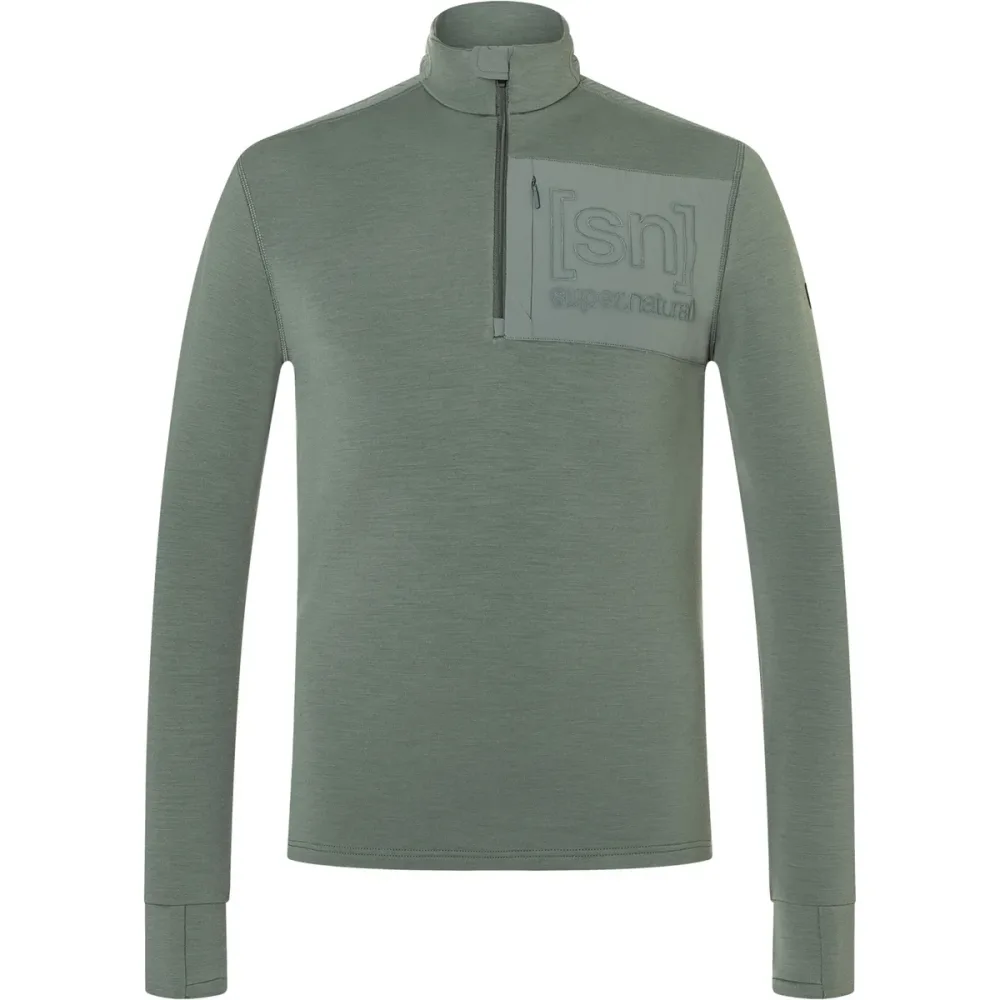 Super.Natural Herren Shoulder Guard 1/4 Zip Pullover