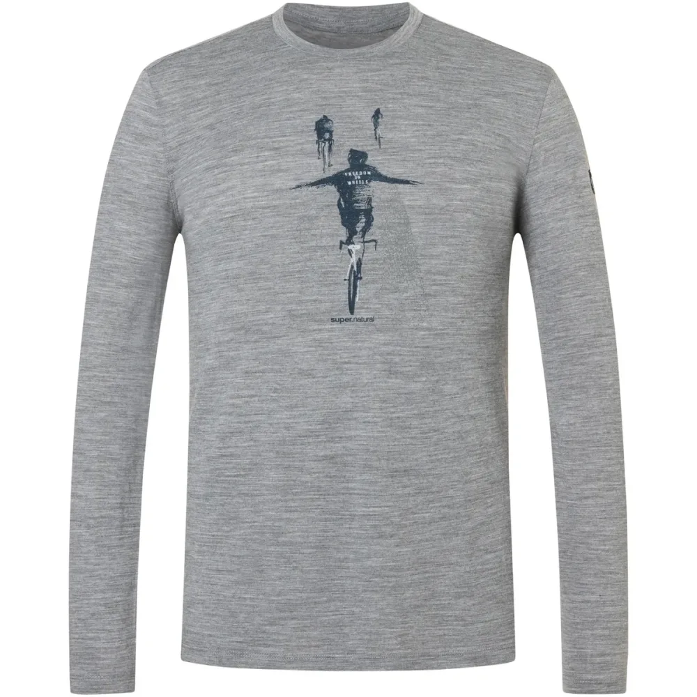 Super.Natural Herren Freedom On Wheels Longsleeve