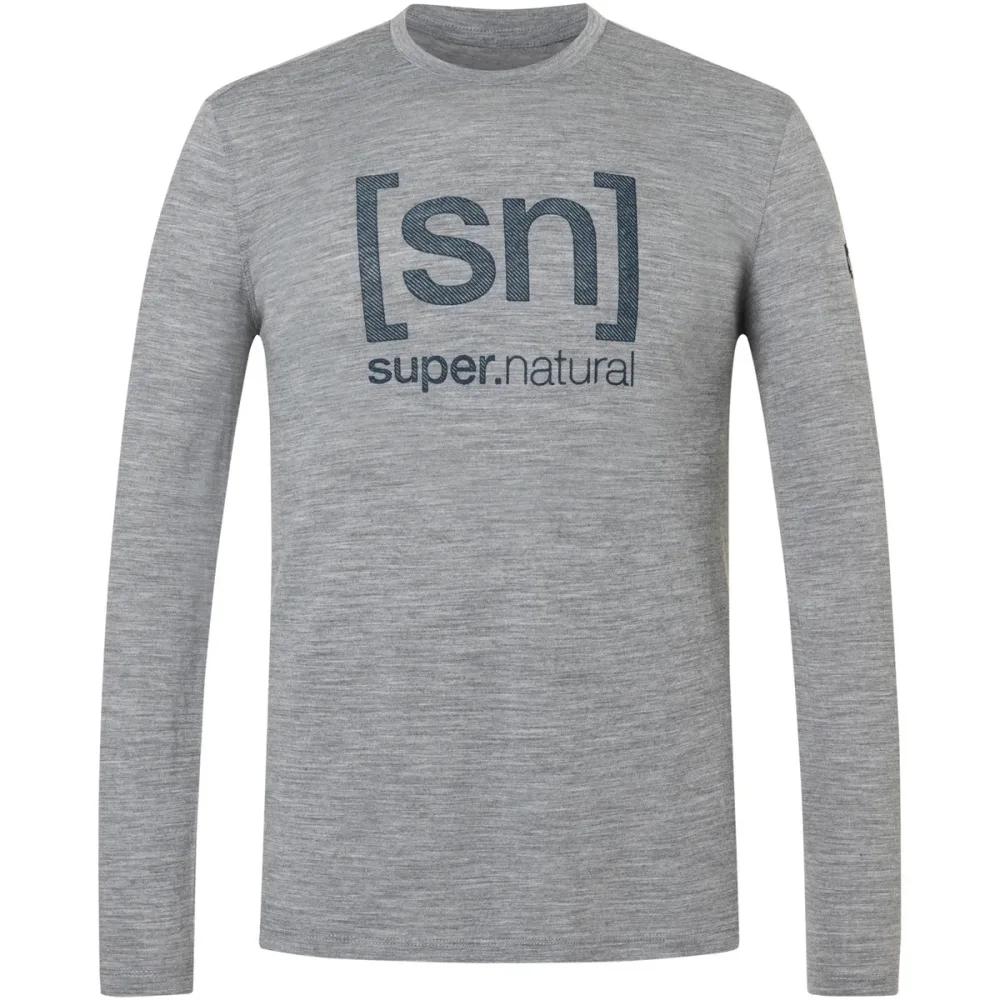 Super.Natural Herren Denim Logo Longsleeve