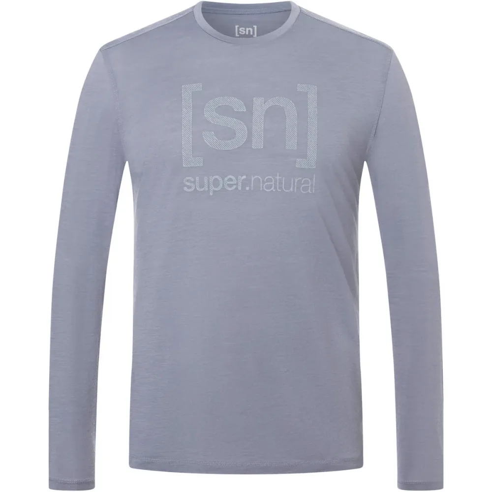 Super.Natural Herren Denim Logo Longsleeve