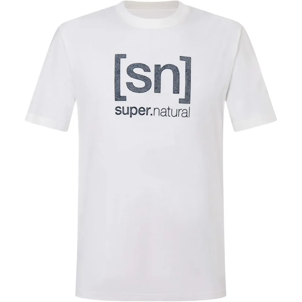 Super.Natural Herren Denim Logo Bio C T-Shirt