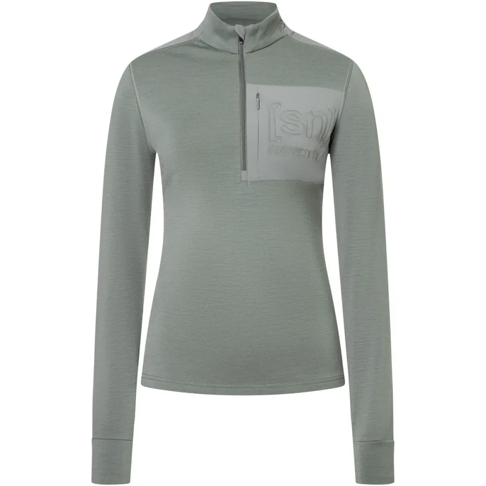 Super.Natural Damen Shoulder Guard 1/4 Zip Pullover