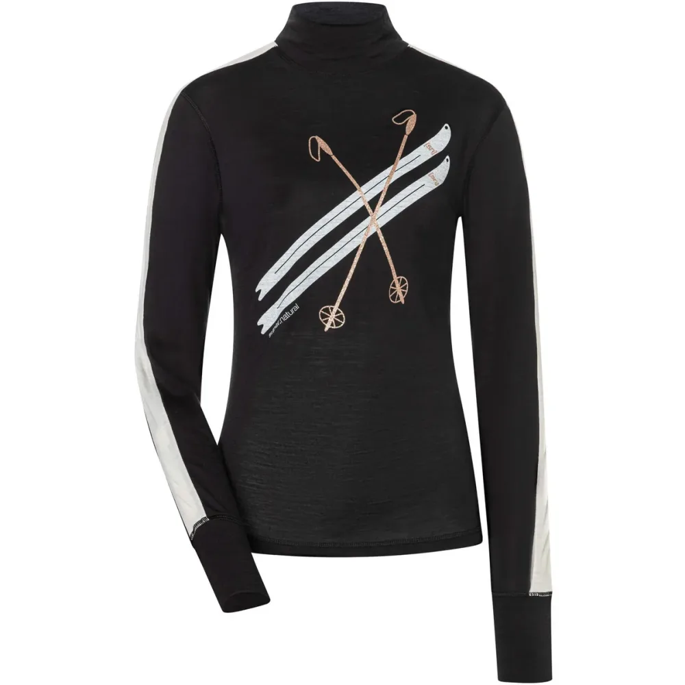 Super.Natural Damen Kryssede Col T-Neck Light Pullover