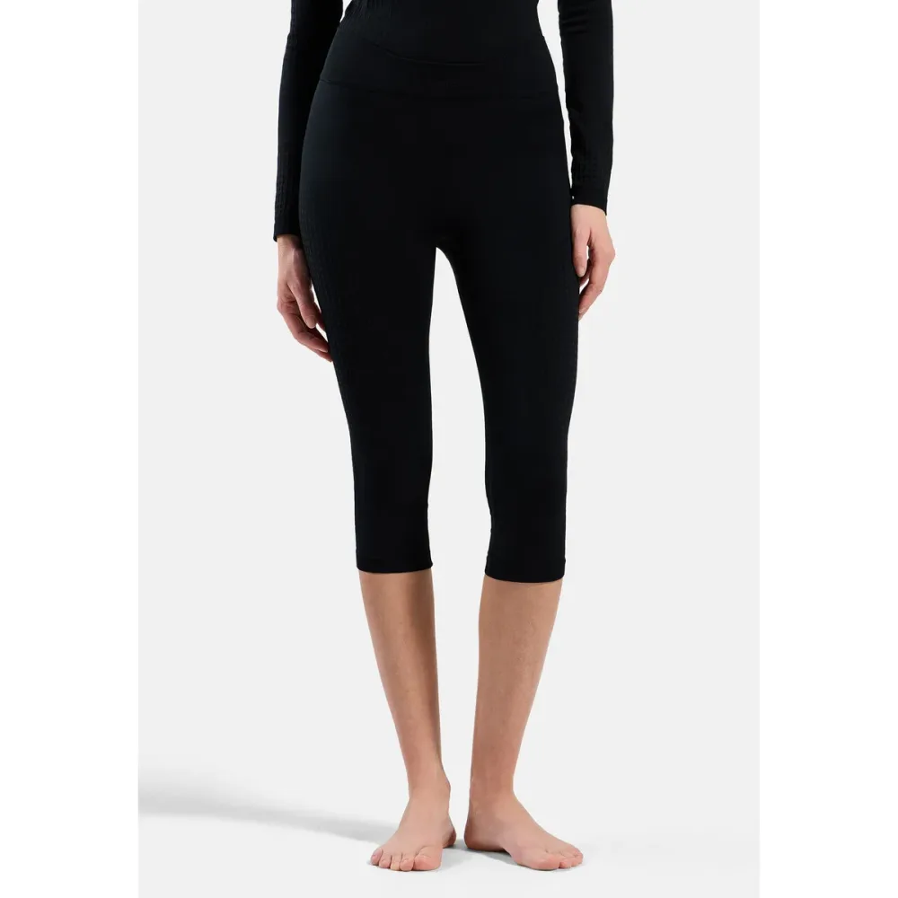 Odlo Performance Warm Base Layer 3/4 Tights für Damen - Skilanglauf, Ski & Snow - schwarz, XL