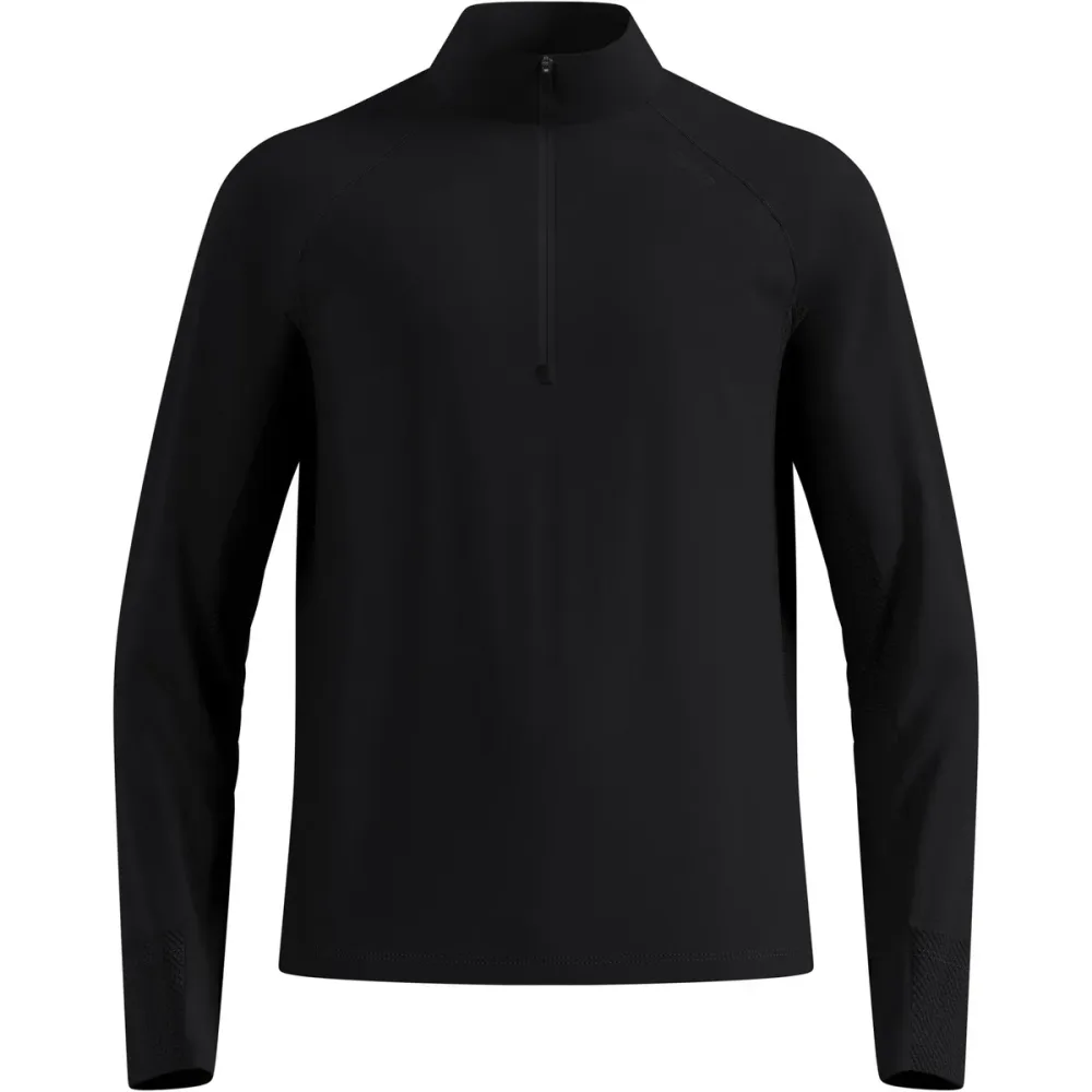 Odlo X-Alp Lauf-Mid Layer Half-Zip für Herren - Trail Running, Wandern - schwarz, XXL