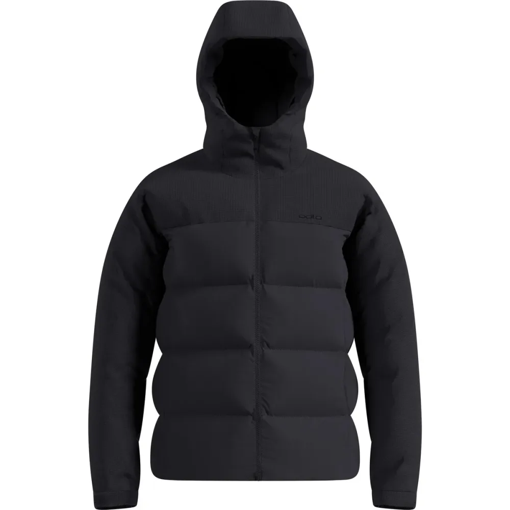 Odlo Down Hooded Isolationsjacke für Herren - Wandern, Casual Comfort - schwarz, L