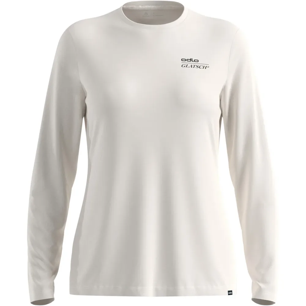 Odlo Merino 200 X Frozen Lake Langarm-Laufshirt für Damen - Wandern, Casual Comfort - grau, L