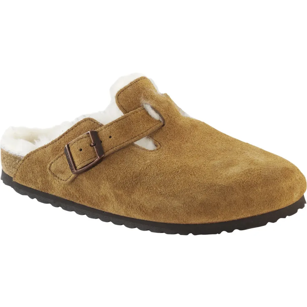Birkenstock Boston Shearling Suede Hausschuhe