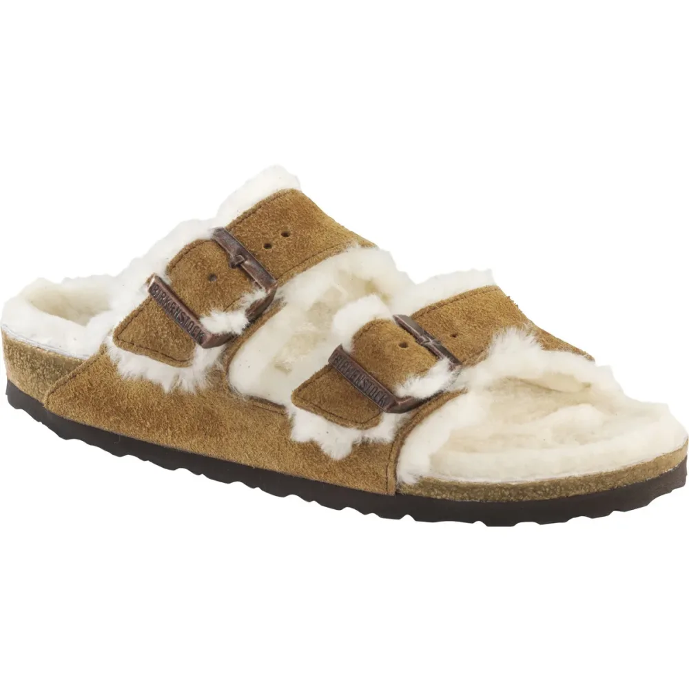 Birkenstock Damen Arizona Shearling Suede Sandale