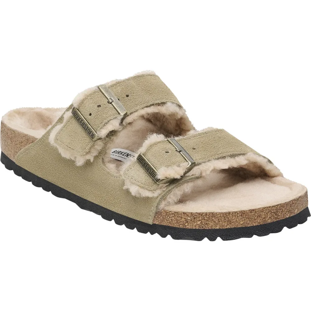 Birkenstock Damen Arizona Shearling Suede Sandale