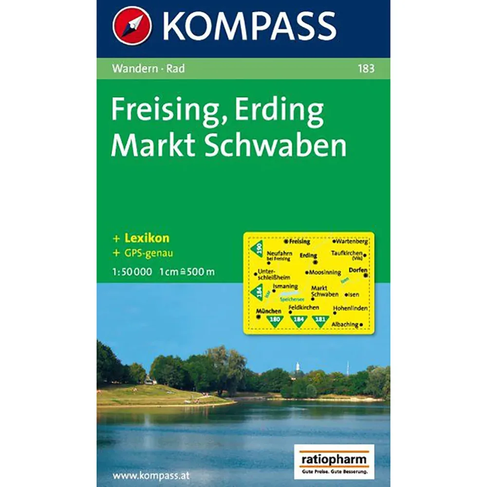 Kompass Verlag WK 183 Freising-Erding-Markt Schwaben