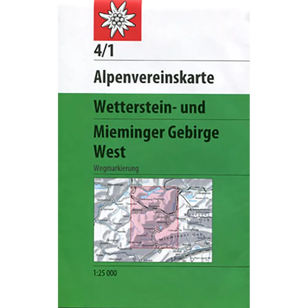 DAV AV-Karte 4/1 Wetterstein- und Mieminger Geb. West