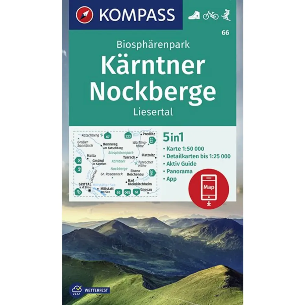 Kompass Verlag WK 66 Kärntner Nockberge