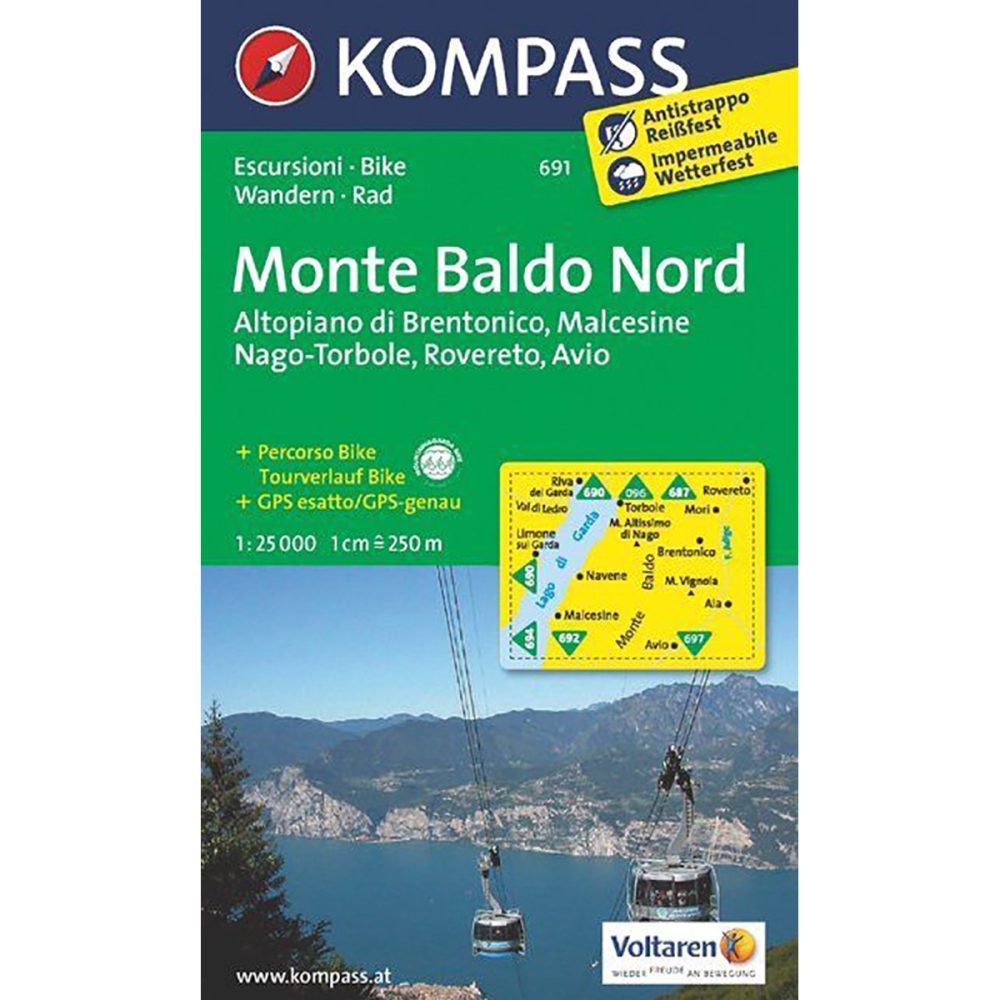 Kompass Verlag WK 691 Monte Baldo Nord