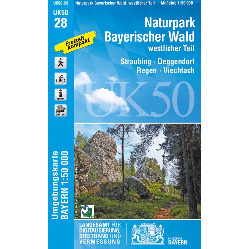 Landesamt Digitalisierung, Breitband, Vermessung UK 50-28 Naturpark Bayerischer Wald, westl. Teil