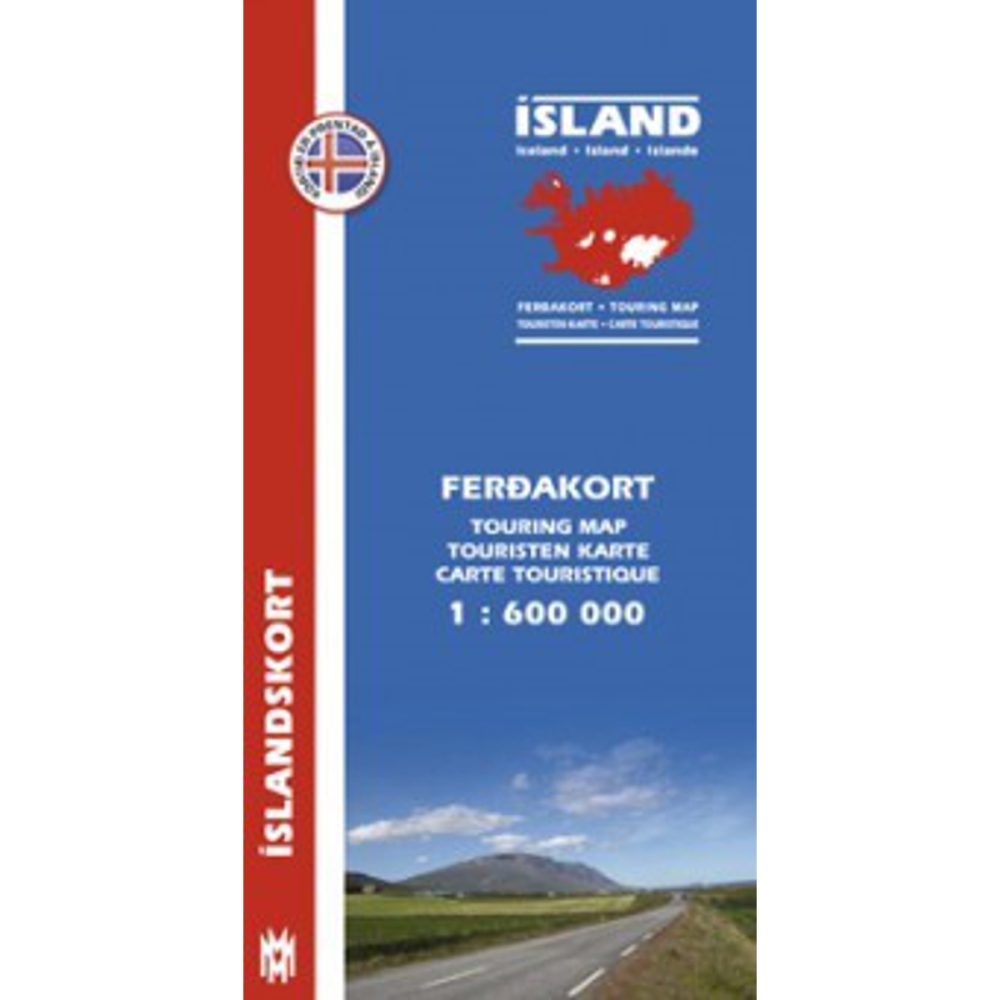 Island Touristen-Karte. Island Ferdakort. Iceland Touring Map, Islande carte touristique