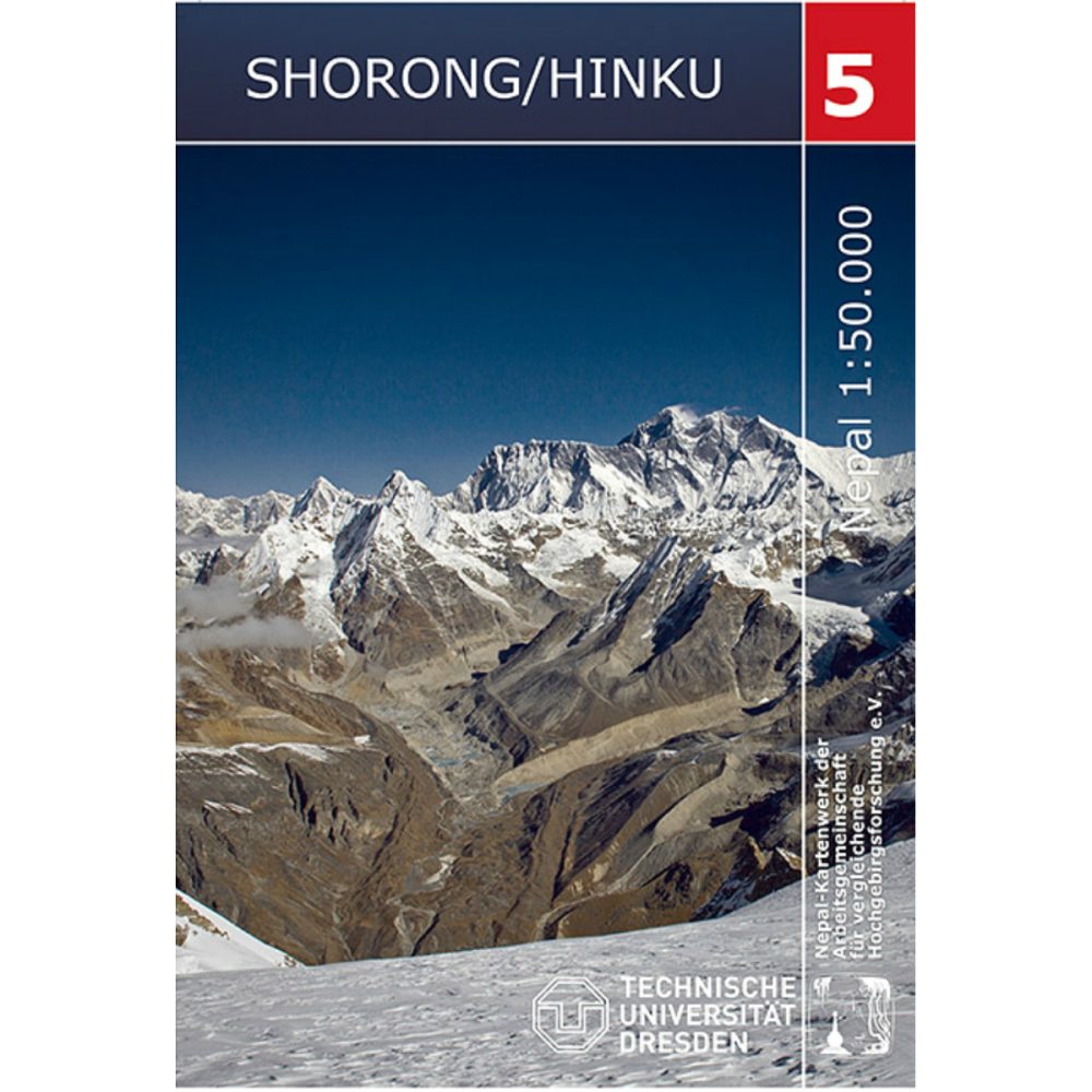 Nepal-Kartenwerk der Arbeitsgemeinschaft für vergleichende Hochgebirgsforschung Shorong / Hinku, Trekking-Karte
