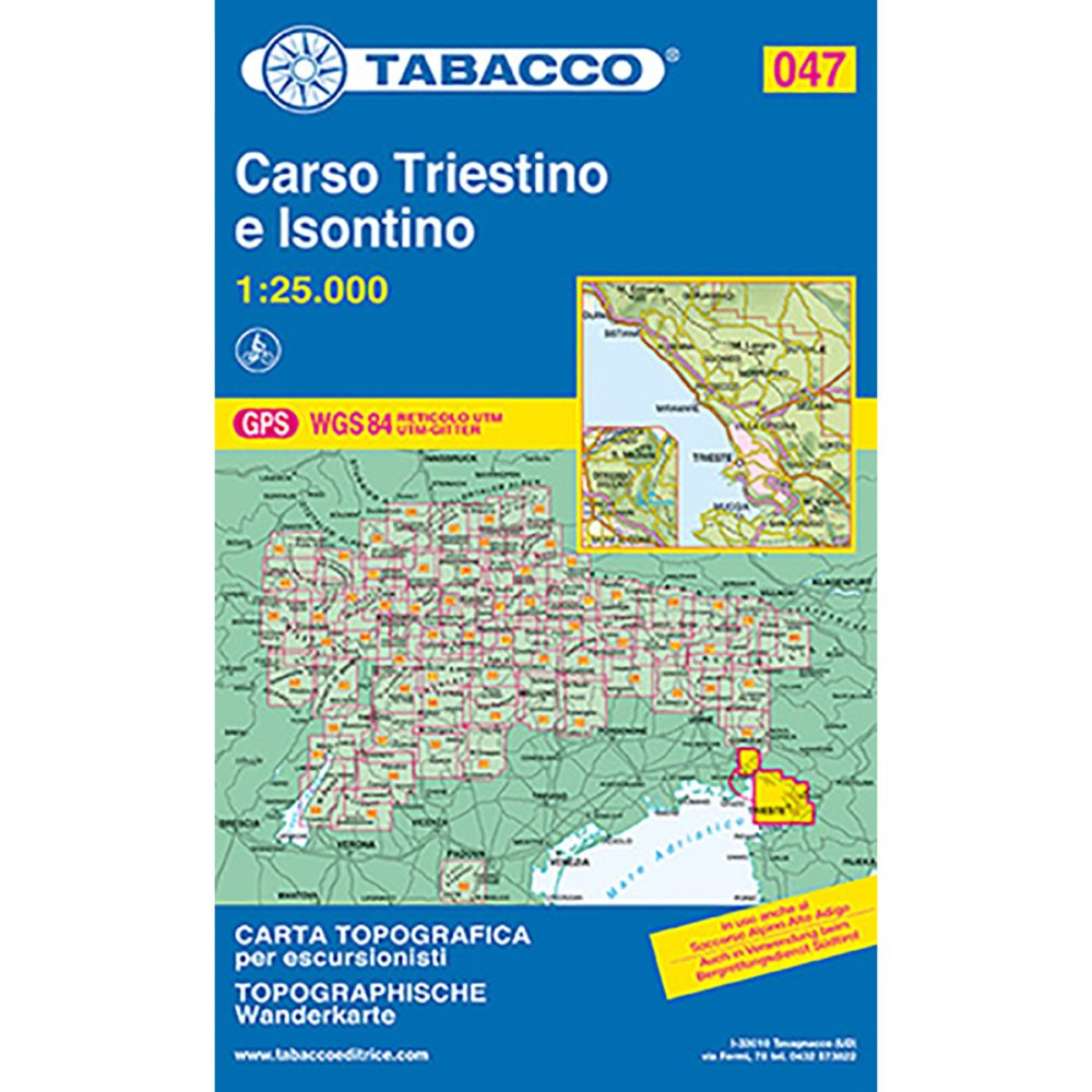 Tabacco Carso Triestino e Isontino 047 Wanderkarte