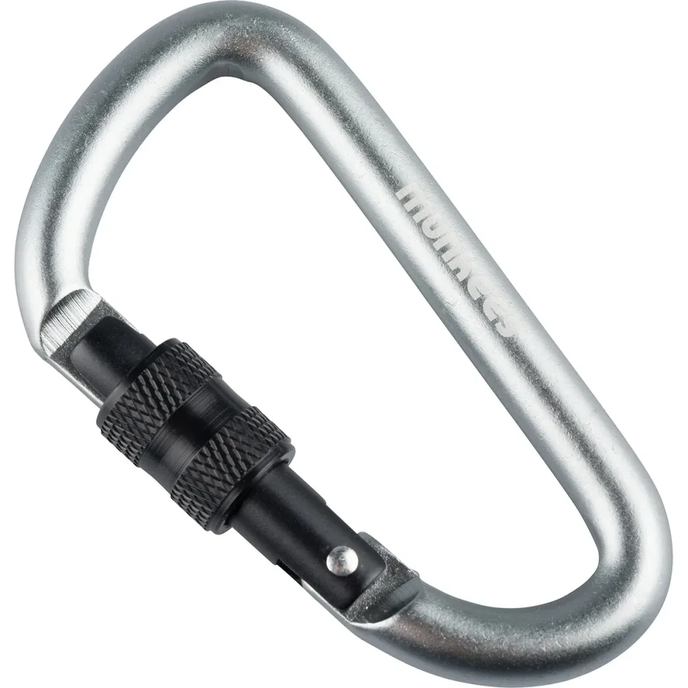 Munkees D-Shape Carabiner w. Screw Lock