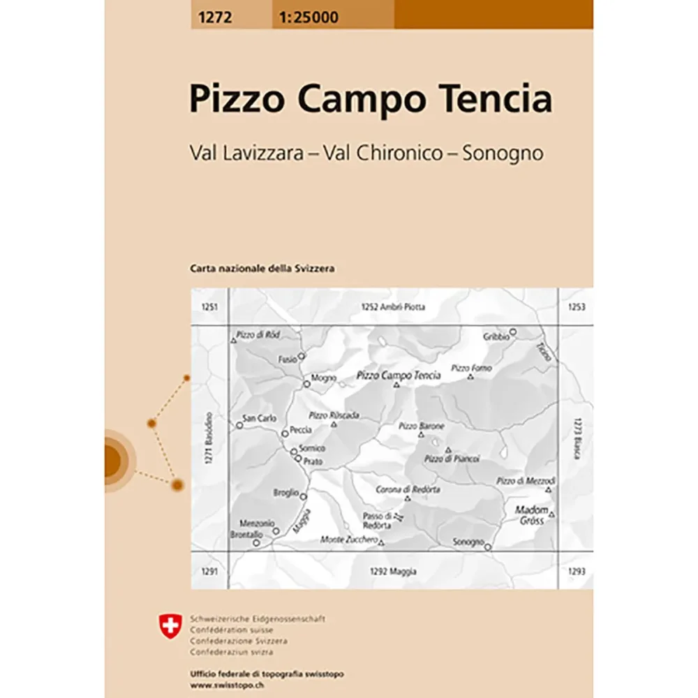 Swisstopo Pizzo Campo Tencia 1272 Landeskarte 1:25 000