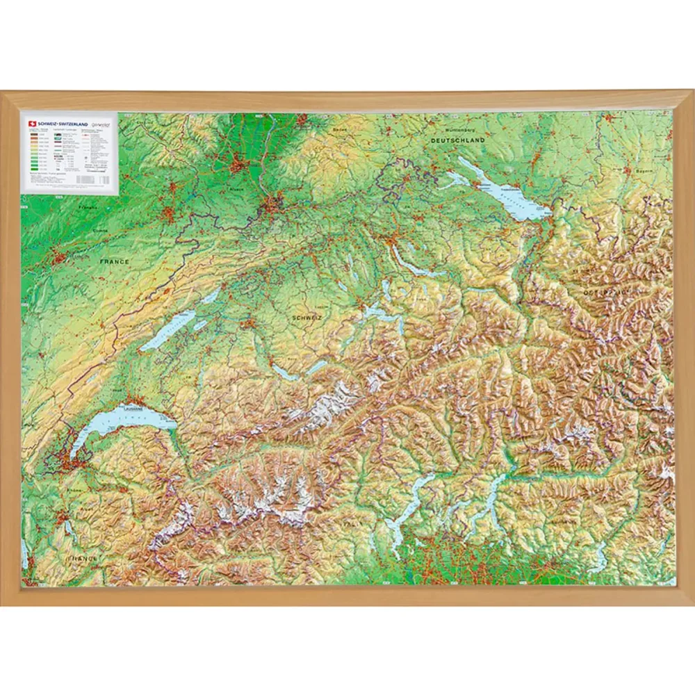 Georelief 3D Reliefkarte Schweiz
