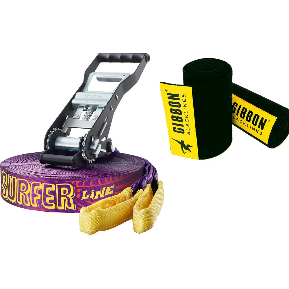 Gibbon Slacklines Surferline Treewear Slackline Set