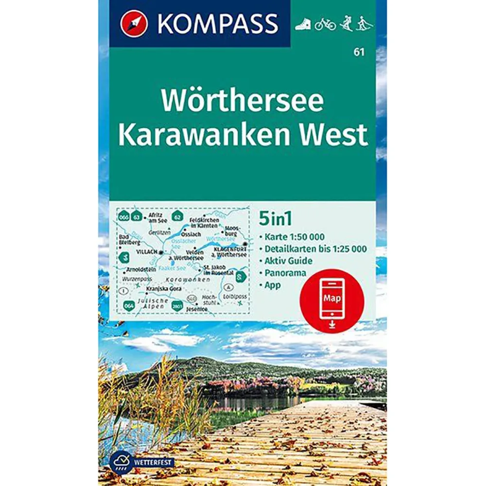 Kompass Verlag WK 61 Wörthersee - Karawanken West