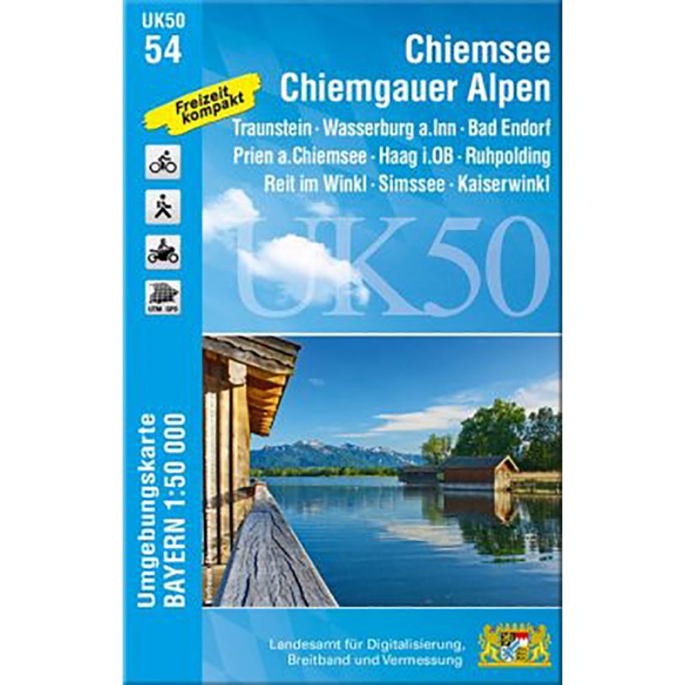 Landesamt Digitalisierung, Breitband, Vermessung UK 50-54 Chiemsee, Chiemgauer Alpen