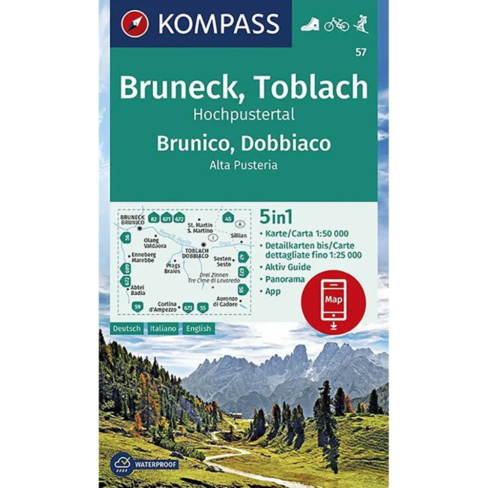 Kompass Verlag WK 57 Bruneck - Toblach