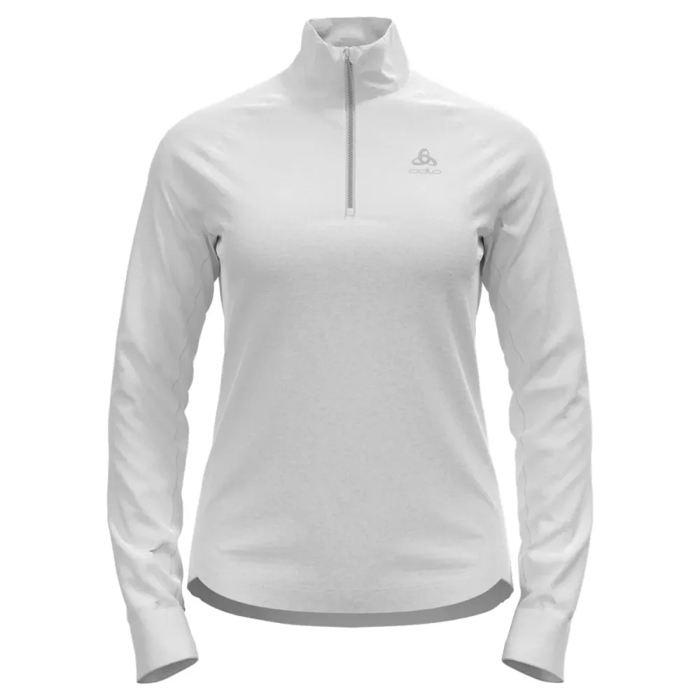 Odlo Berra Mid Layer Half-Zip für Damen - Wandern, Ski & Snow - weiss, XXL