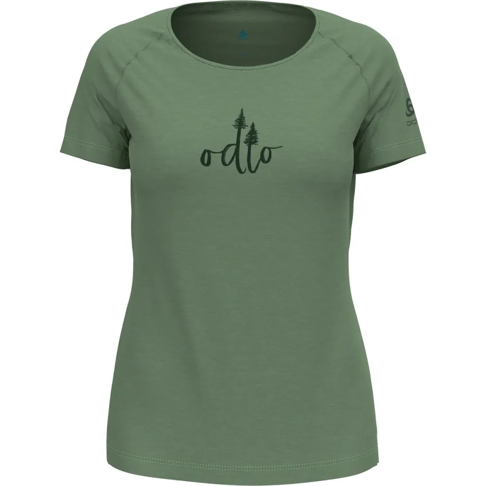 Odlo Ascent 130 Trees T-Shirt für Damen - Wandern - grün, S