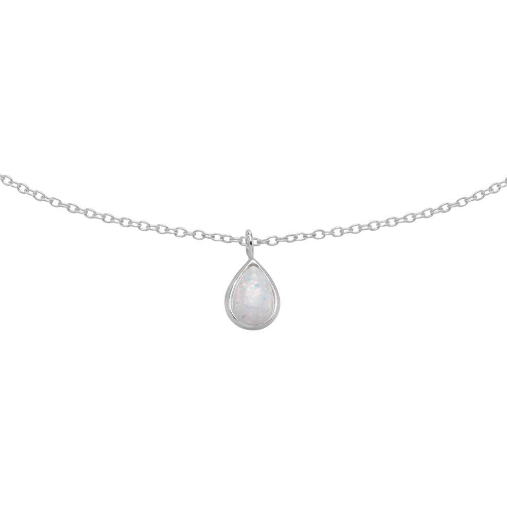 Opal Silber-Halskette