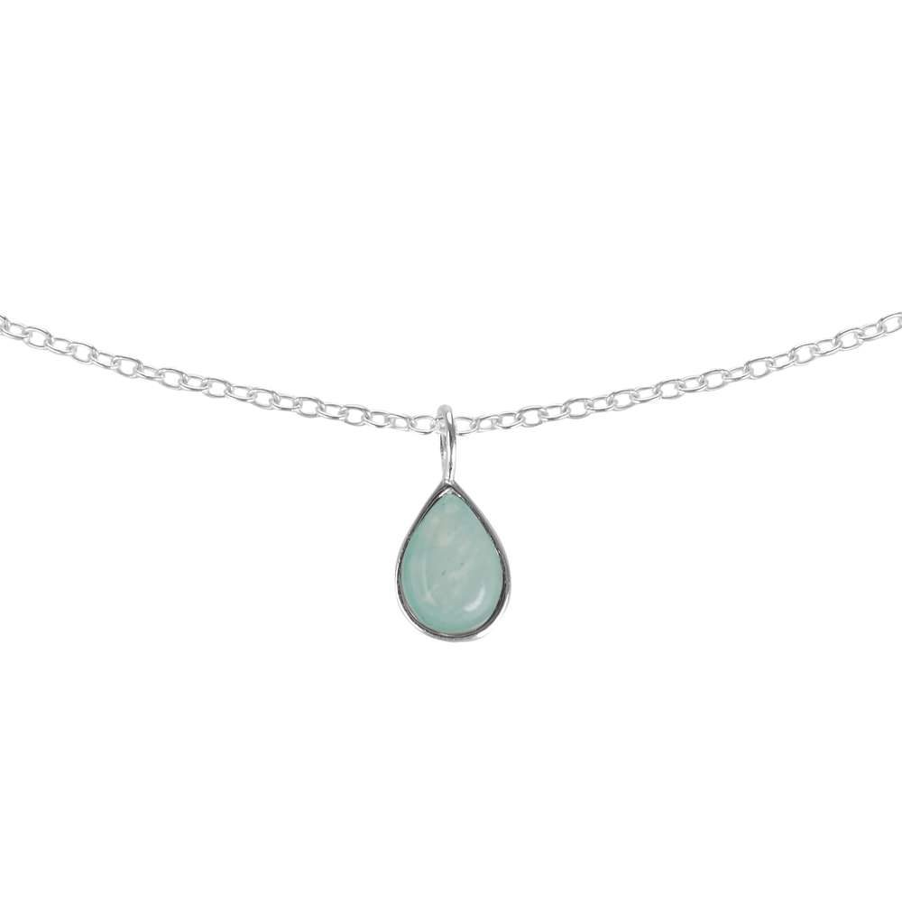 Amazonit Silber Halskette
